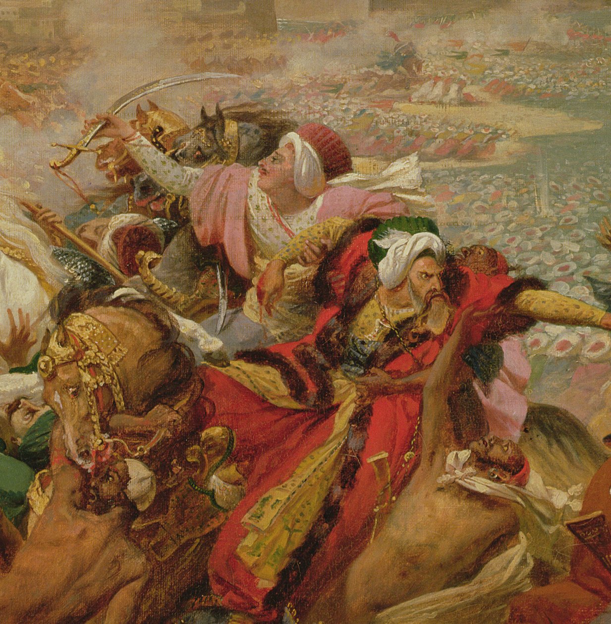Murat Derrotando al Ejército Turco en Aboukir el 25 de Julio de 1799 (detalle) de Antoine Jean Gros