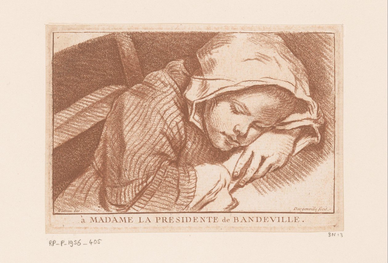 La chica que duerme de Antoine Joseph Dezallier d