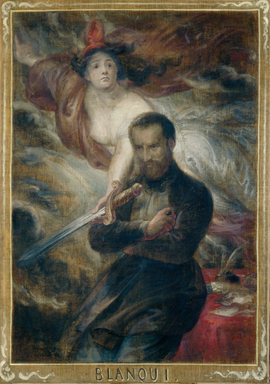 Auguste Blanqui, periodista y revolucionario, miembro de la Comuna de 1871 ... (pintura sobre lienzo) de Antoine Joseph Wiertz