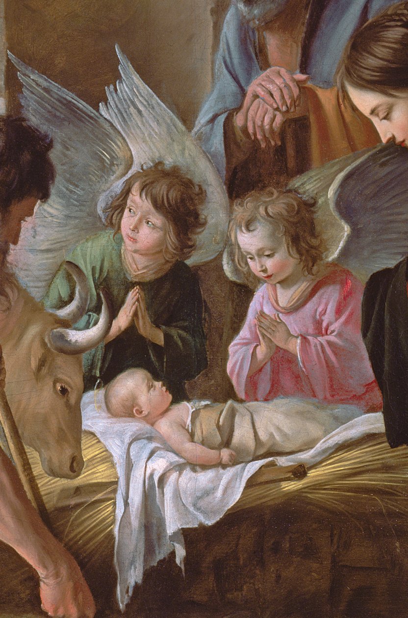 La adoración de los pastores, c.1638 (detalle) de Antoine Le Nain