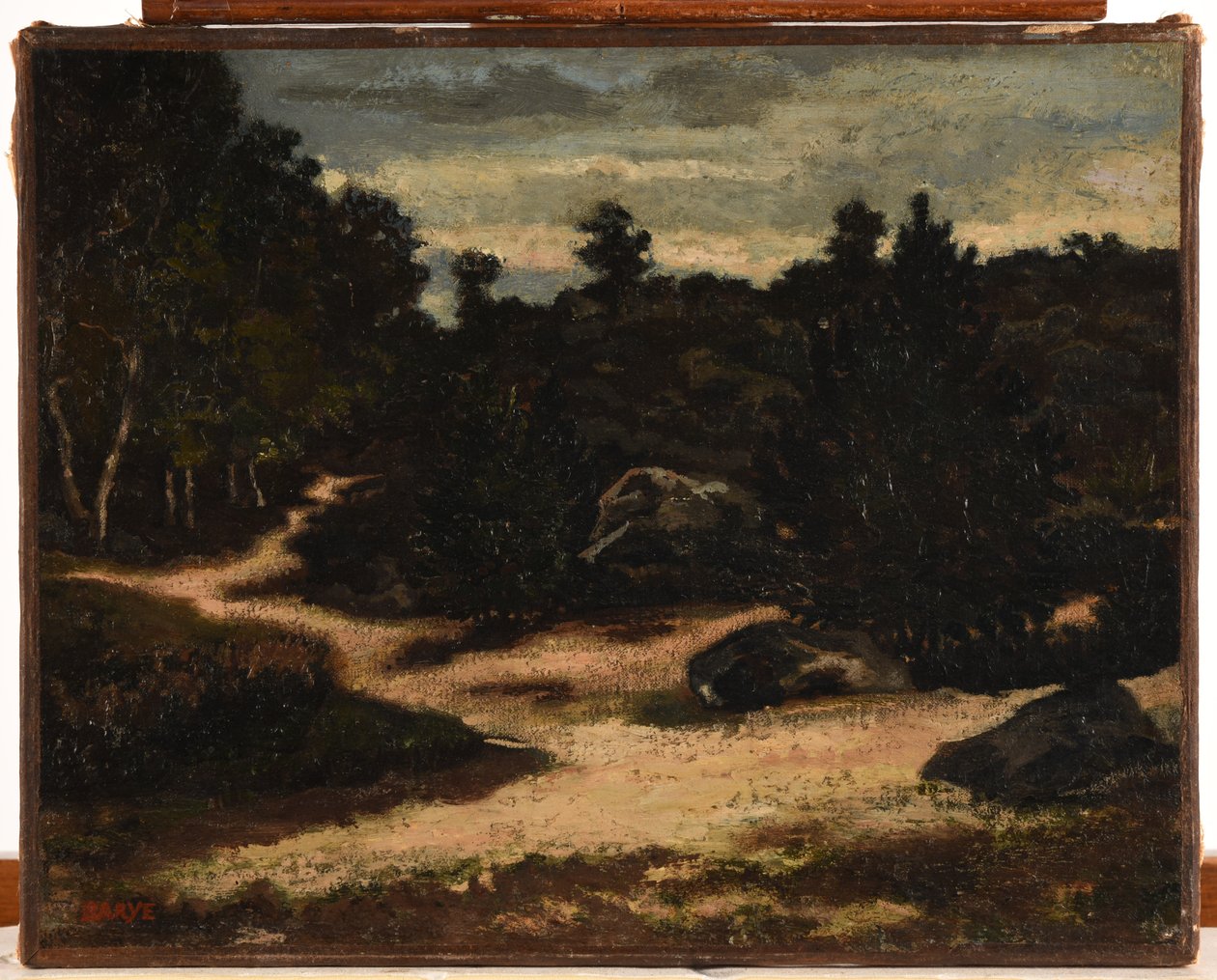 Francés: Chemin sableux en forêt de Fontainebleau de Antoine Louis Barye