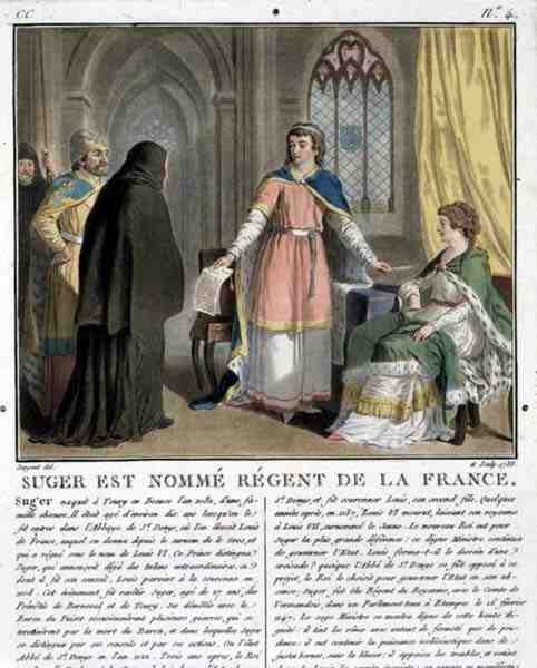 El abad Suger (1082-1152) es nombrado regente de Francia, 1788 de Antoine Louis Francois Sergent Marceau