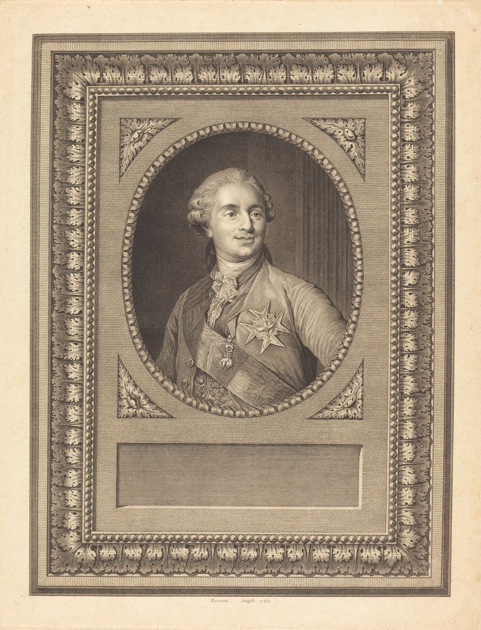 Luis XVI, Rey de Francia de Antoine Louis Romanet after Joseph Siffred Duplessis