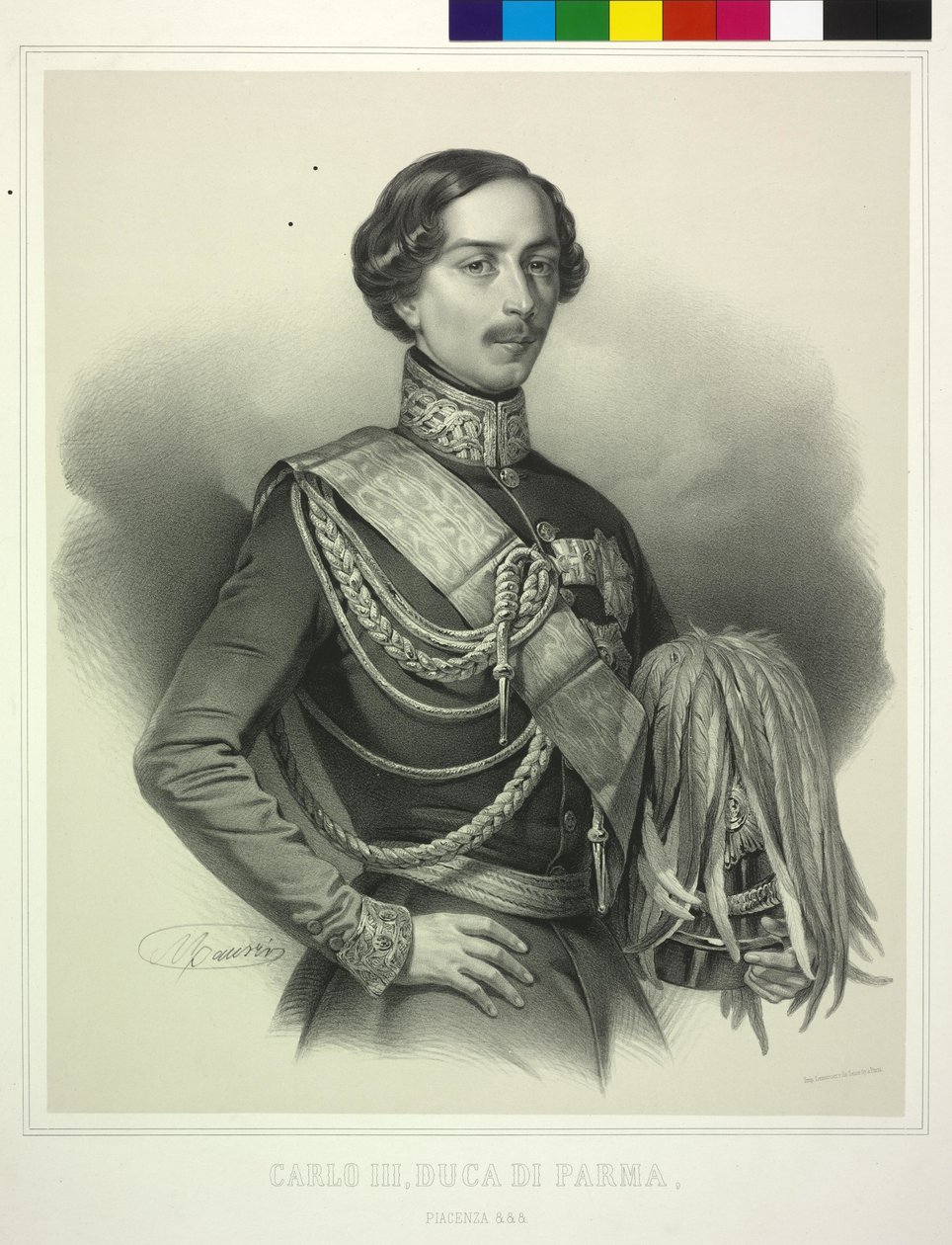 Duque de Parma Carlos III (litografía) de Antoine Maurin
