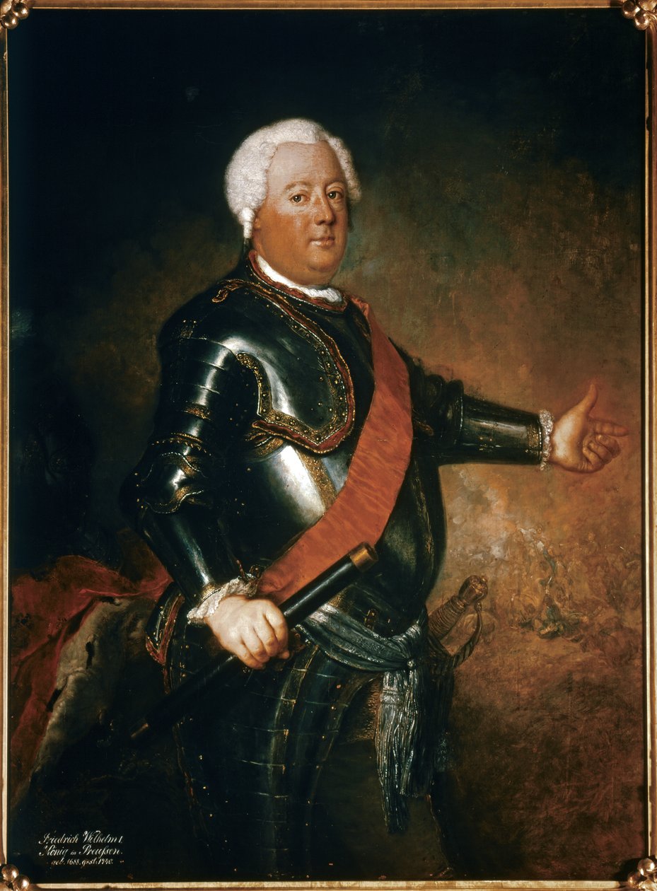 FRIEDRICH WILHELM I: Rey de Prusia (1688-1740), después de 1733 (óleo sobre lienzo) de Antoine Pesne
