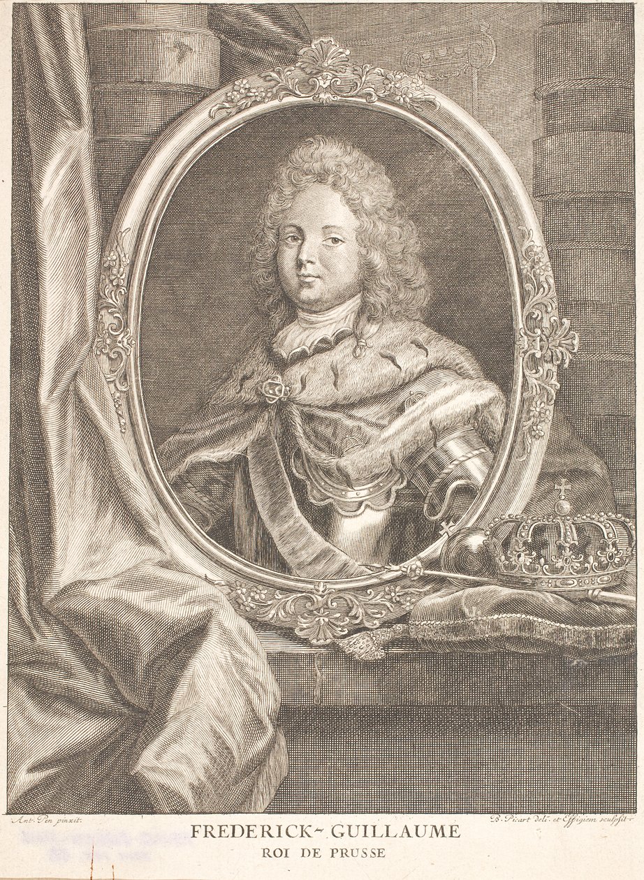 Friedrich Wilhelm I , rey de Prusia y como Friedrich Wilhelm II Elector y Margrave de Brandeburgo de Antoine Pesne