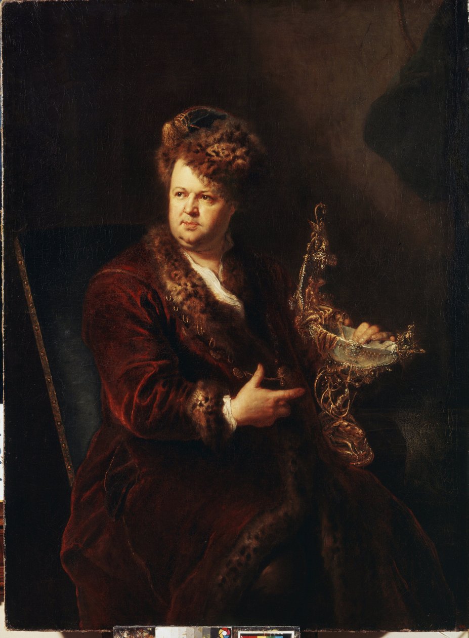 Retrato del joyero Johann Melchior Dinglinger (1664-1731). Pintura de Antoine Pesne (1683-1757), hacia 1721. Arte alemán, estilo barroco. Museo del Hermitage San Petersburgo. de Antoine Pesne