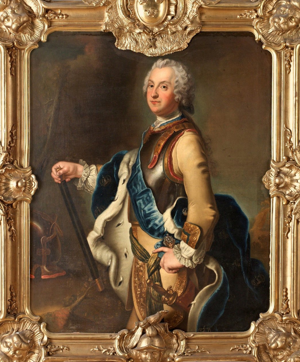 Retrato de Adolfo Federico, príncipe heredero de Suecia de Antoine Pesne