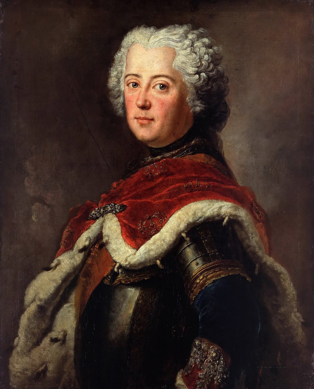 Retrato de Federico II de Prusia 1712-1786 como Príncipe Heredero, 1739 de Antoine Pesne