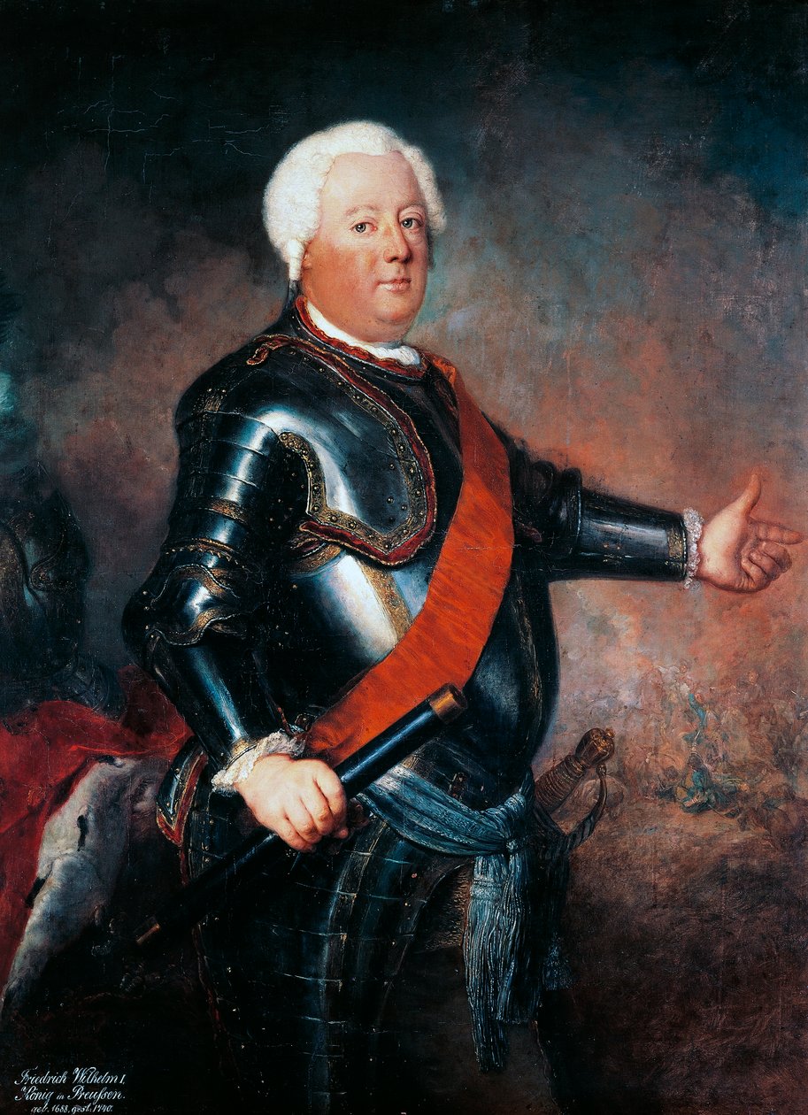 Retrato de Federico Guillermo I de Prusia de Antoine Pesne