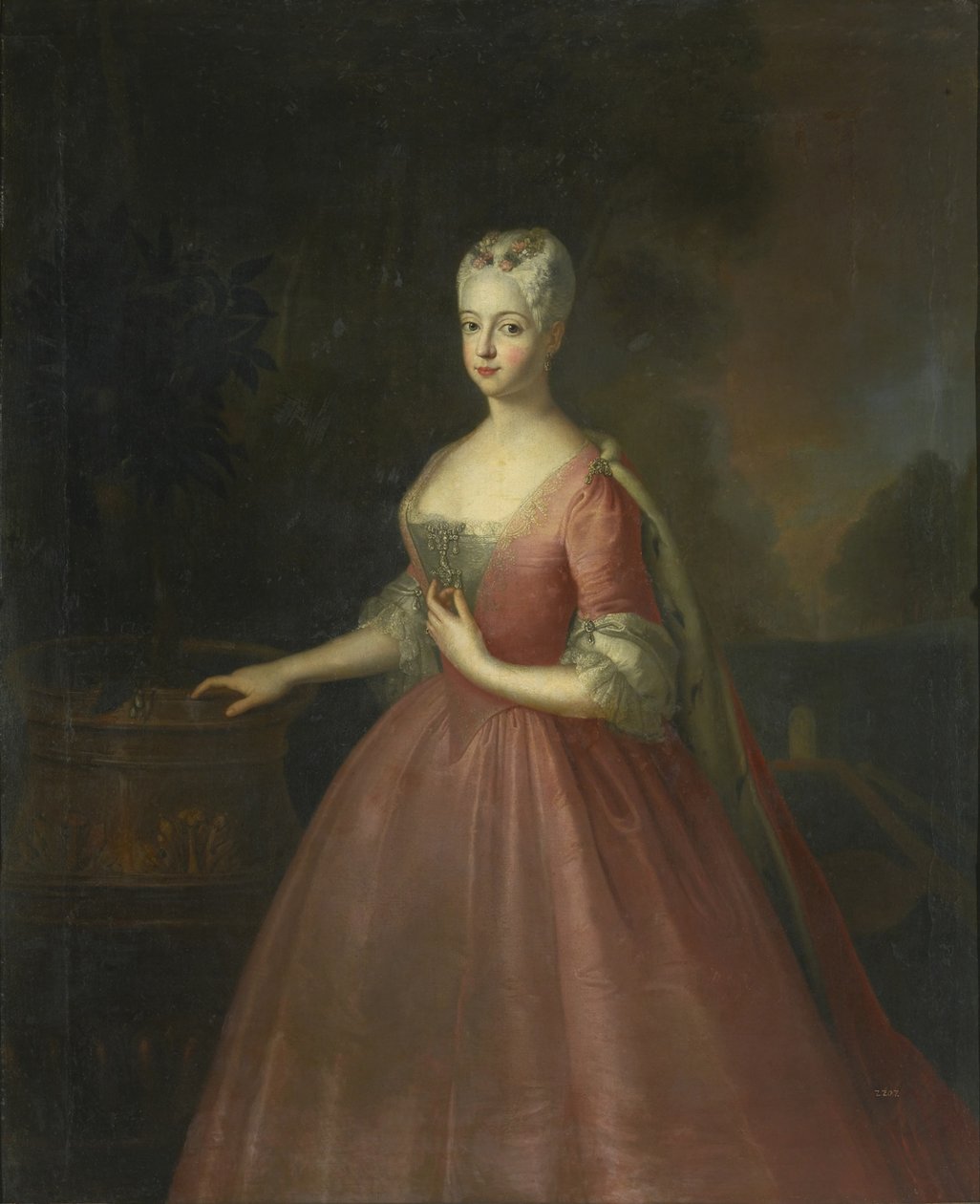 Retrato de la princesa Friederike Luise de Prusia 1714-1784, Margravina de Brandeburgo-Ansbach de Antoine Pesne School