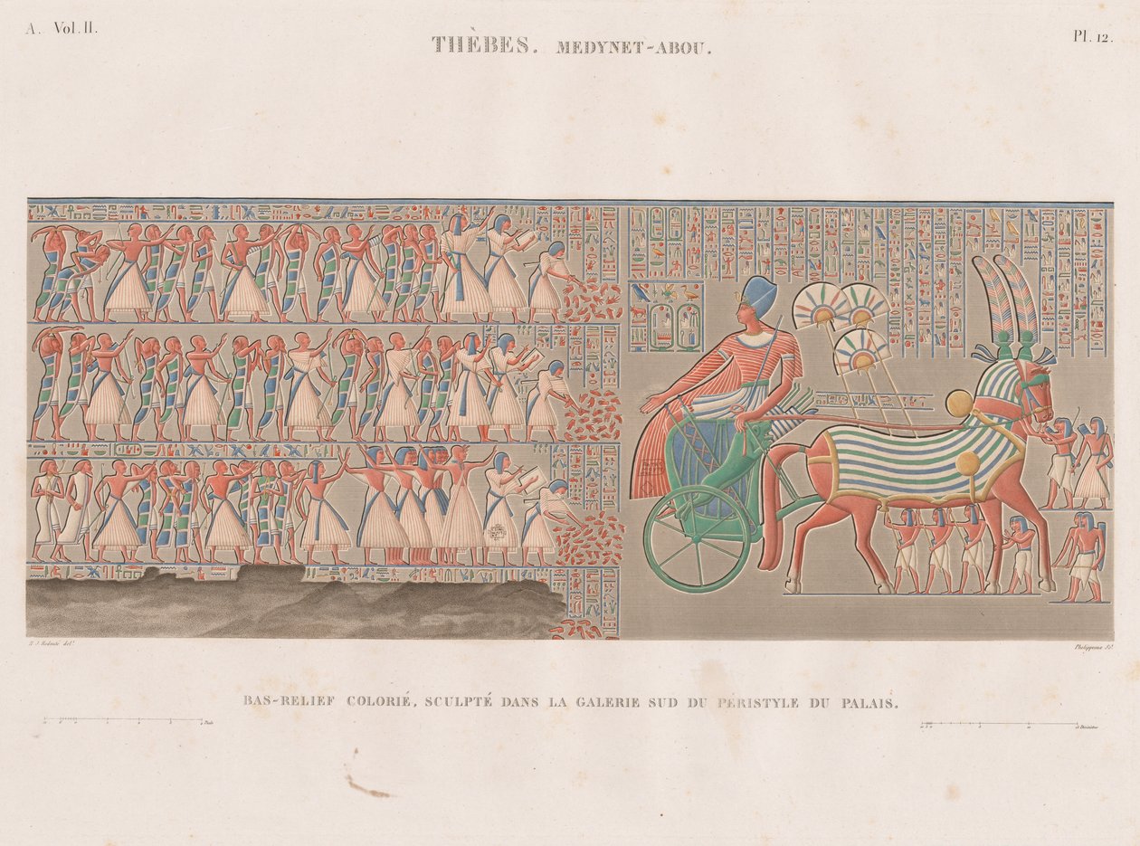 Descripción de Egipto: Tebas. Medynet-Abou, vol. II, pl. 12 de Antoine Phelippeaux