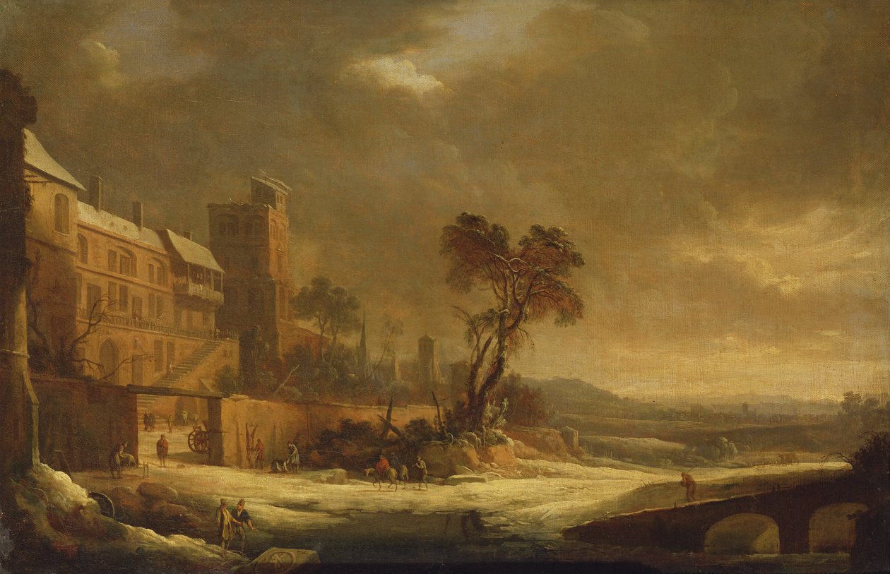 El mes de enero, efecto de nieve, 1699 de Antoine Pierre the Younger Patel