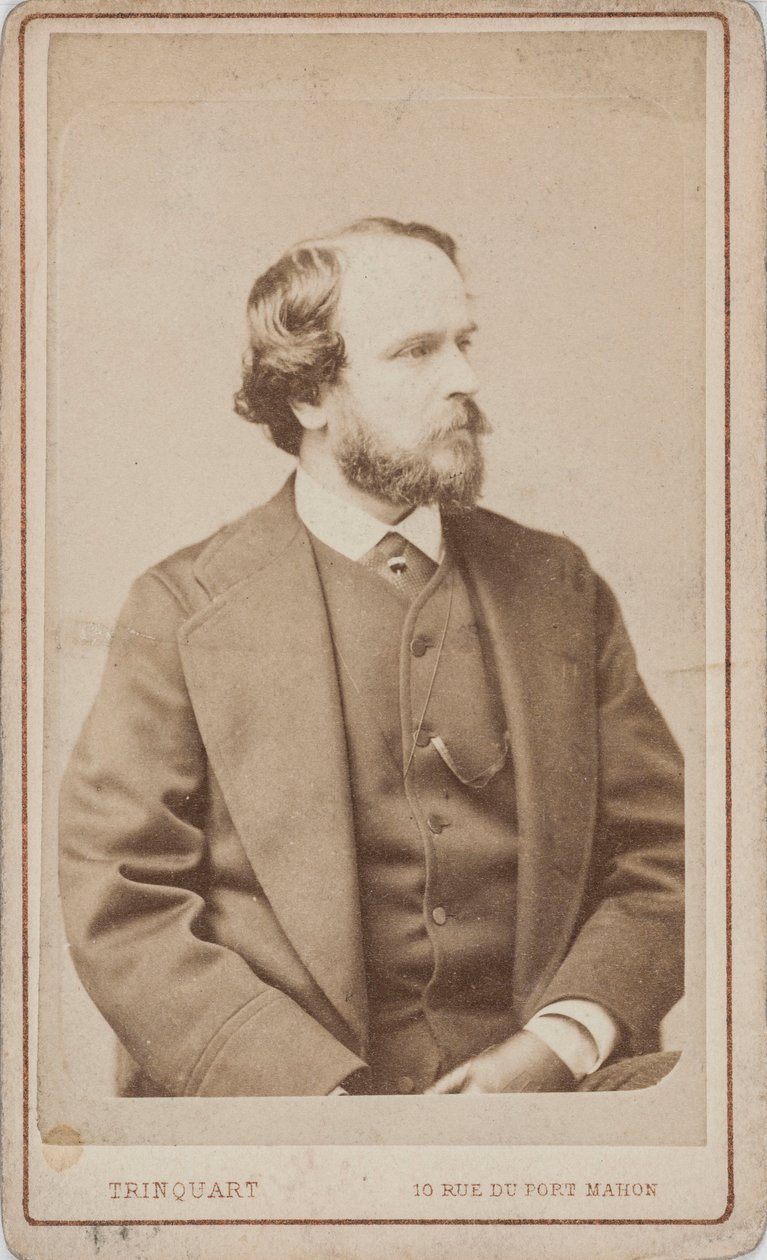 Retrato del bailarín, coreógrafo y maestro de ballet Paul Taglioni 1808-1884, ca 1860 de Antoine Rene Trinquart
