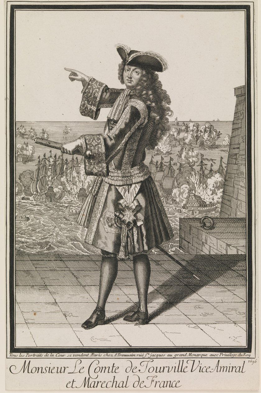 Monsieur Le Comte de Tourville Vicealmirante y Mariscal de Francia de Antoine Trouvain