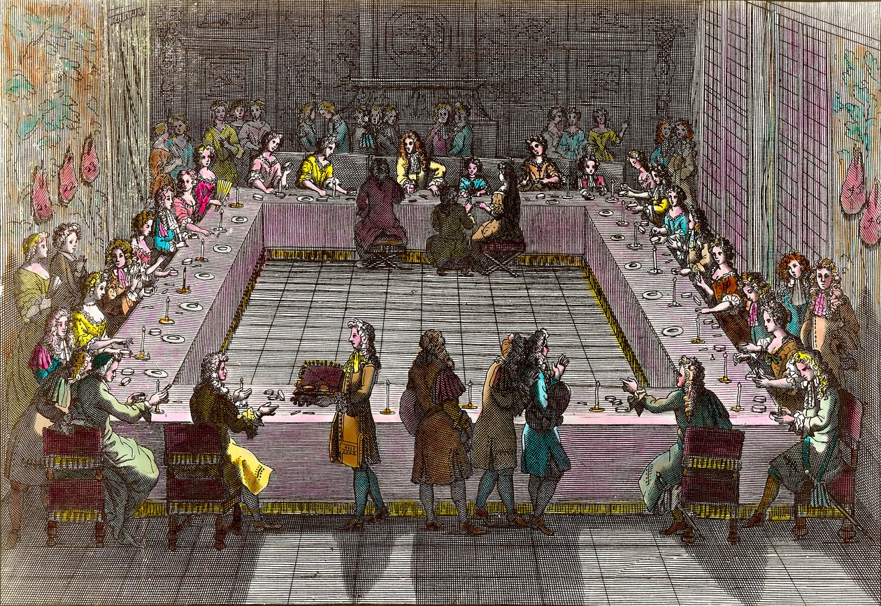 La Lotería Real en el siglo XVIII. Grabado de Antoine Trouvain (1656-1708) de Antoine Trouvain