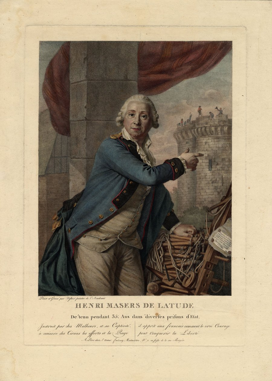 Retrato de Henri Masers de Latude 1725-1805 de Antoine Vestier