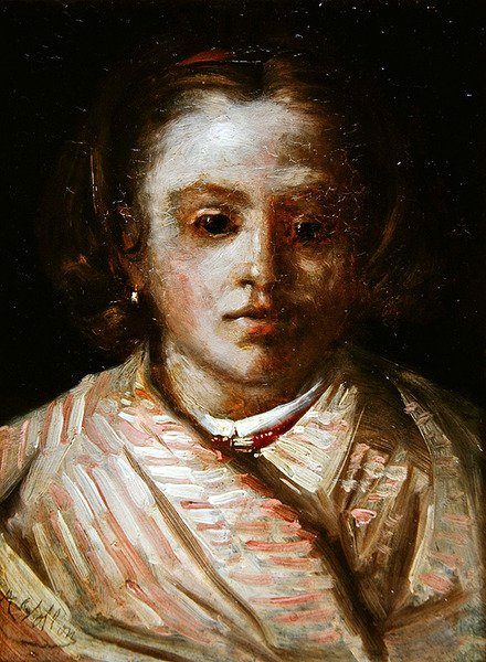 Retrato de un niño de Antoine Vollon