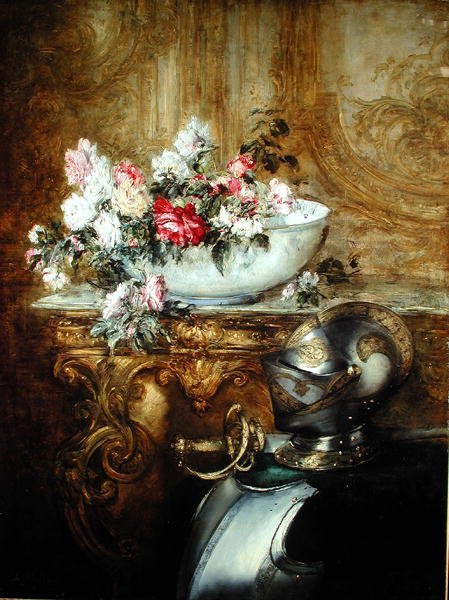 Naturaleza Muerta de un Cuenco de Flores de Antoine Vollon
