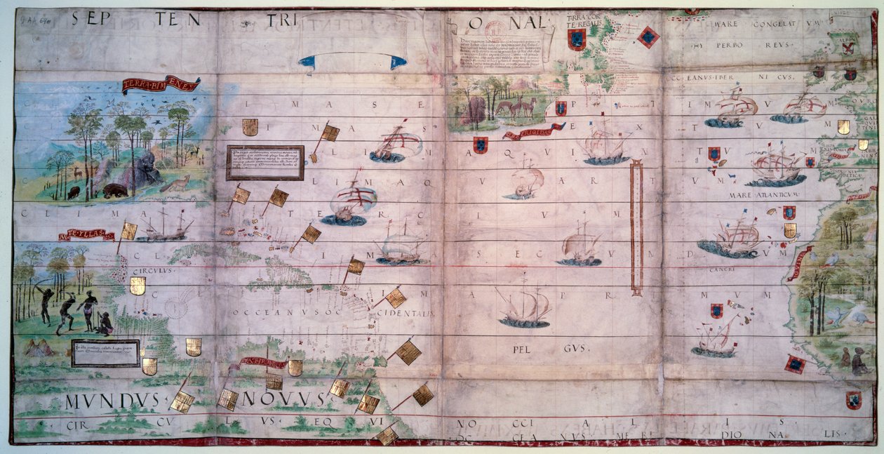 Mapa del Océano Atlántico Norte de Antoine de Hollande