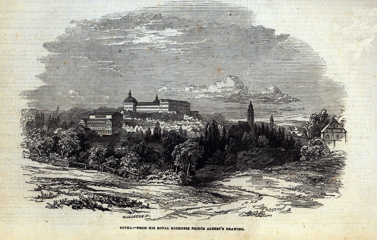 Gotha, grabado por W.J. Linton, de 