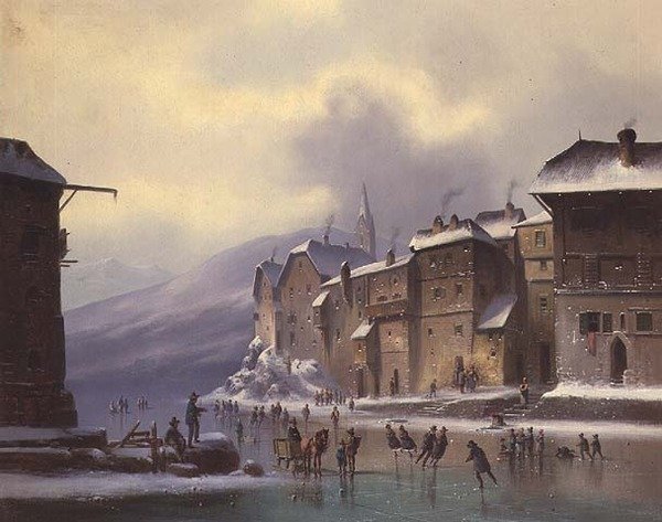Paisaje de invierno de Anton Doll