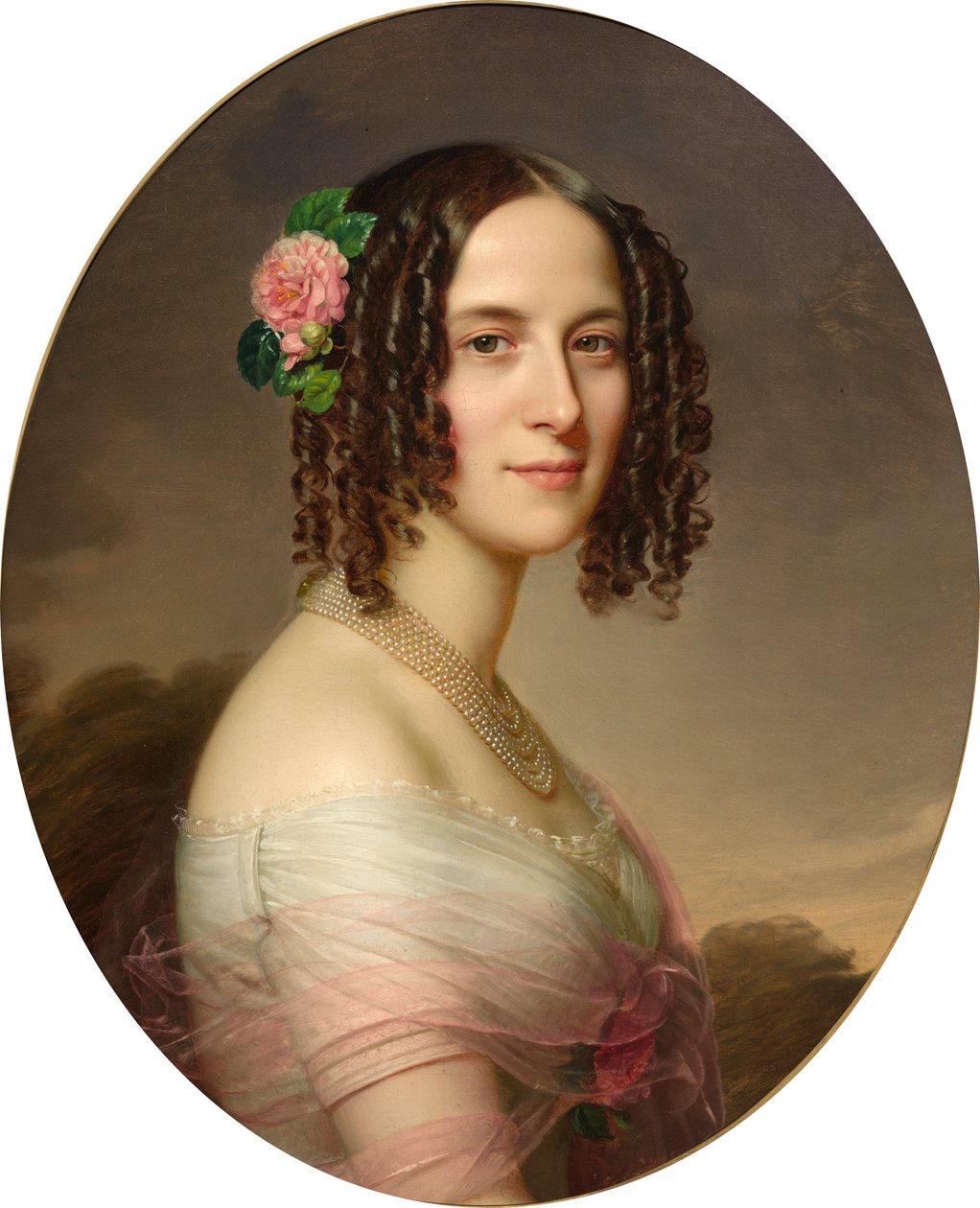 Alemán: Retrato de busto femenino de Anton Einsle
