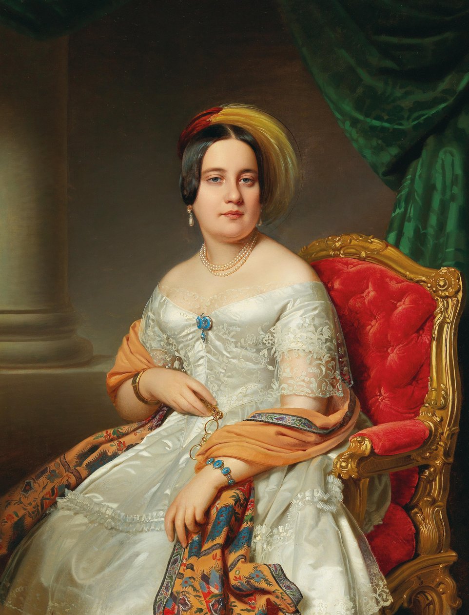 Retrato de Louise von Wertheimstein 1813-1890, née Biedermann, 1845 de Anton Einsle