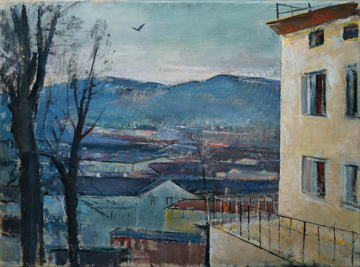 Paisaje de la tarde de Salzburgo de Anton Faistauer