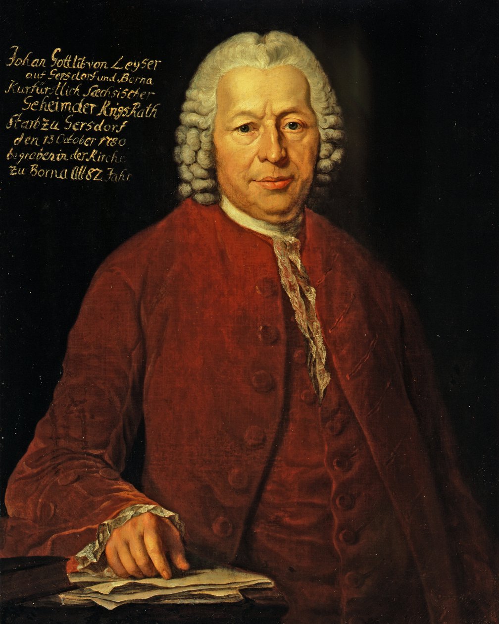 El consejero de guerra electoral sajón Johann Gottlieb von Leyser (hacia 1698-1780) de Anton Graff