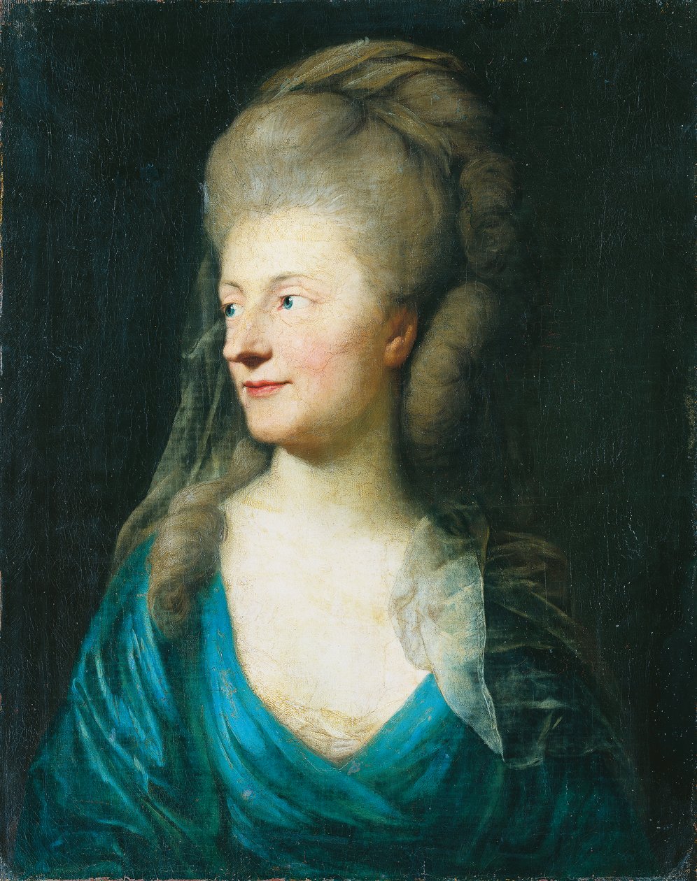 Retrato de Johanna Henriette Louise, condesa de Bestucheff-Rumin, de soltera von Carlowitz (1717-1787) () de Anton Graff