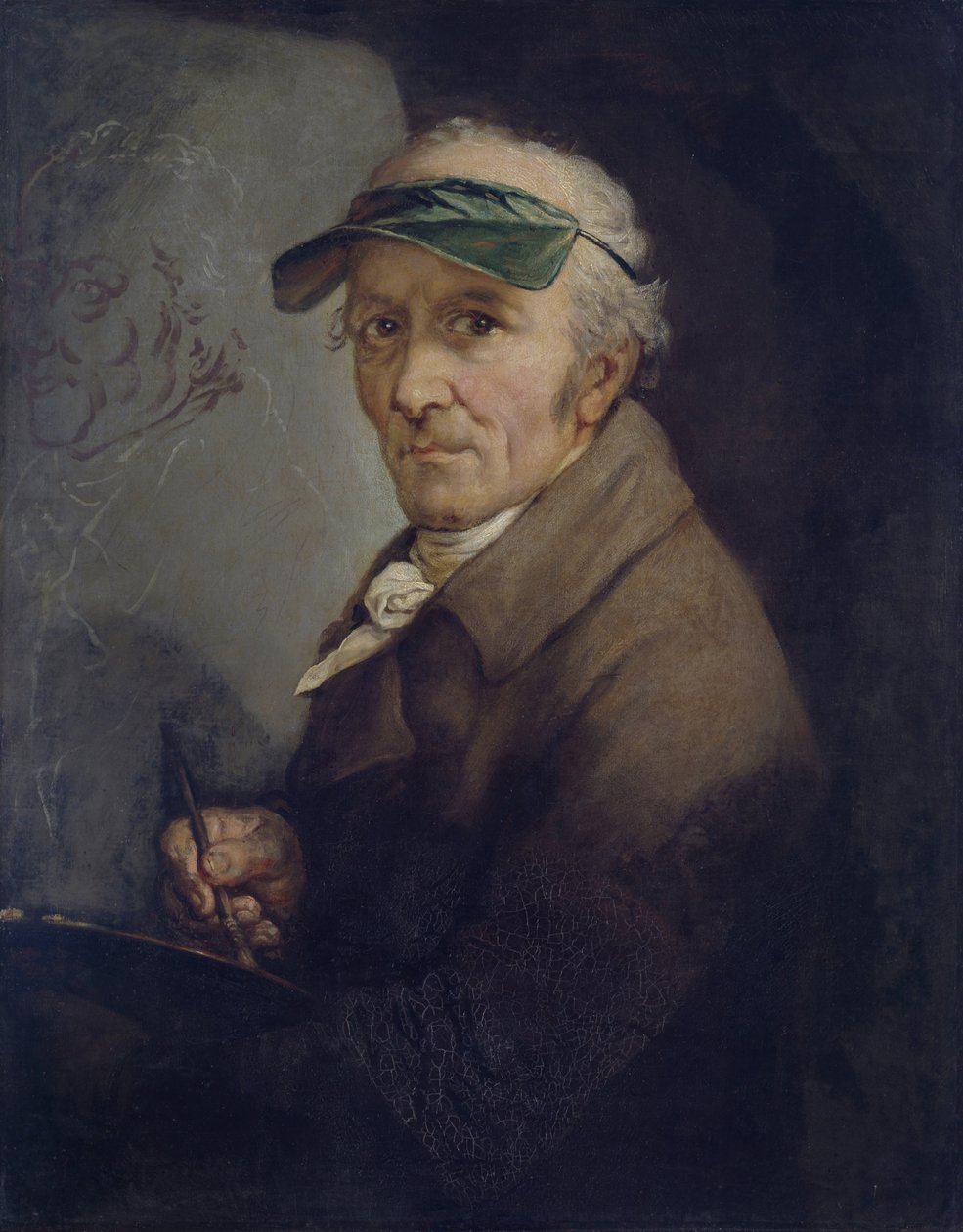 Autorretrato con visera, 1813 de Anton Graff