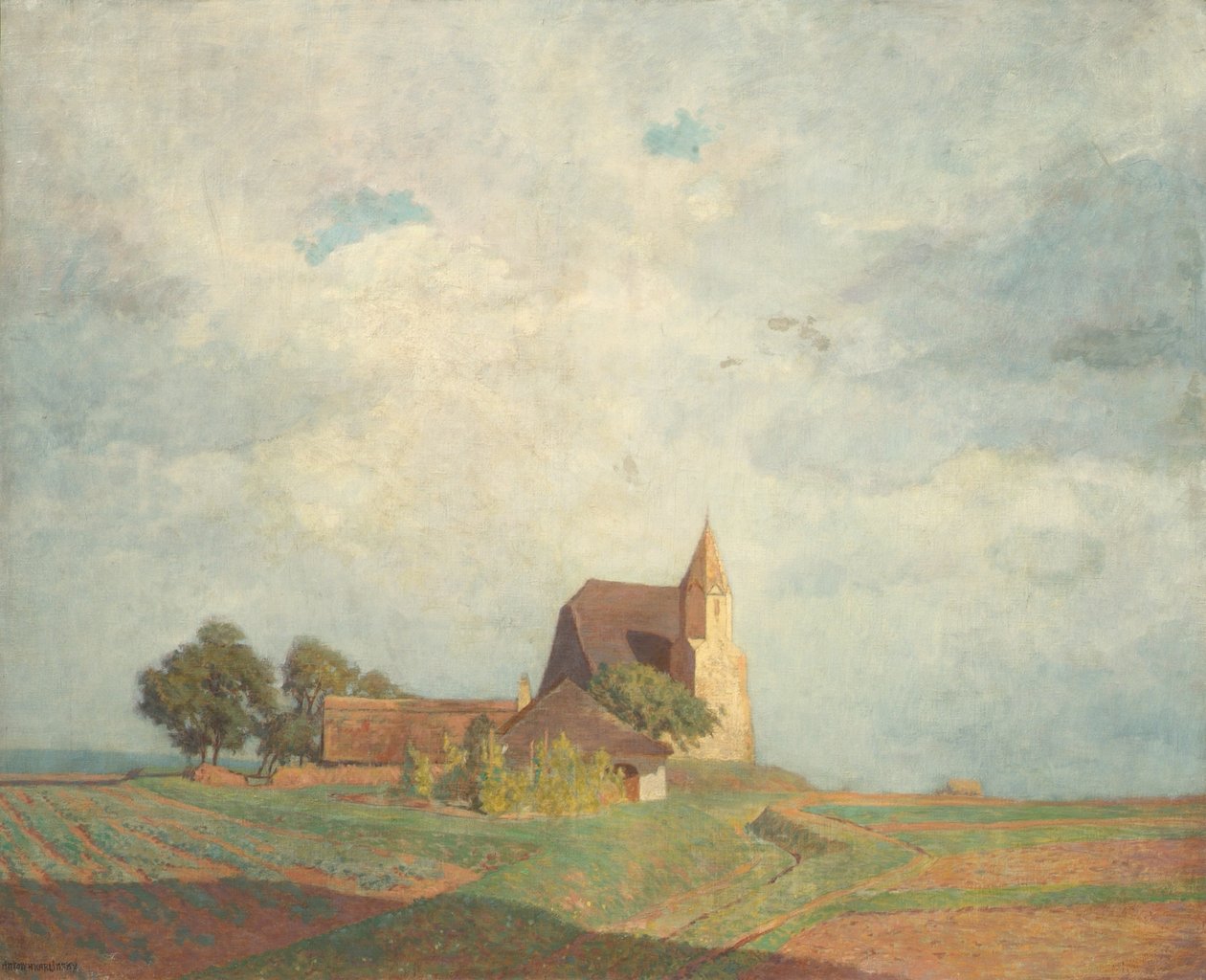 Iglesia en Holzern cerca de Sausenstein de Anton Hans Karlinsky
