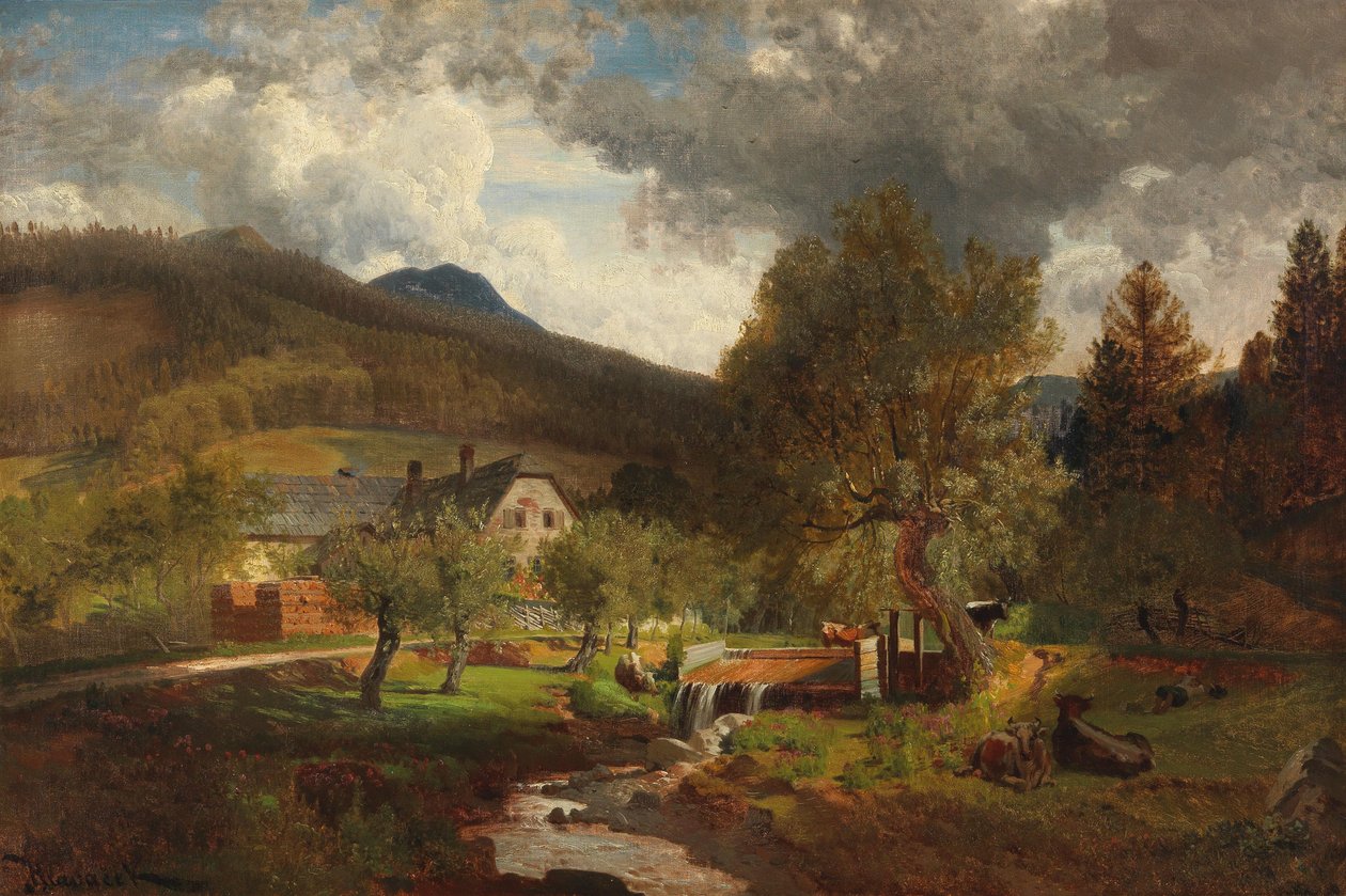 Escena del Prein cerca de Reichenau de Anton Hlavacek
