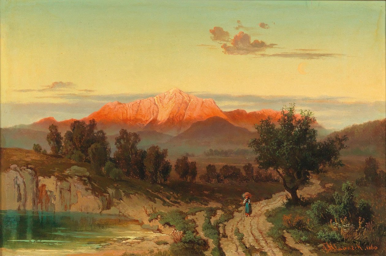 Puesta de sol en el Hoher Göll de Anton Hlavacek