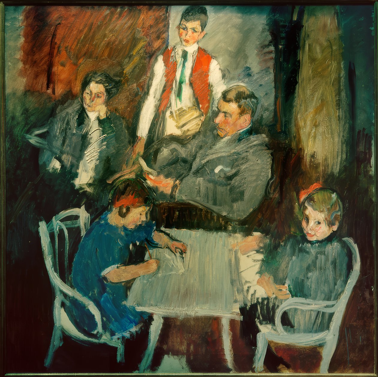 Retrato familiar Schaukal (I) de Anton Kolig