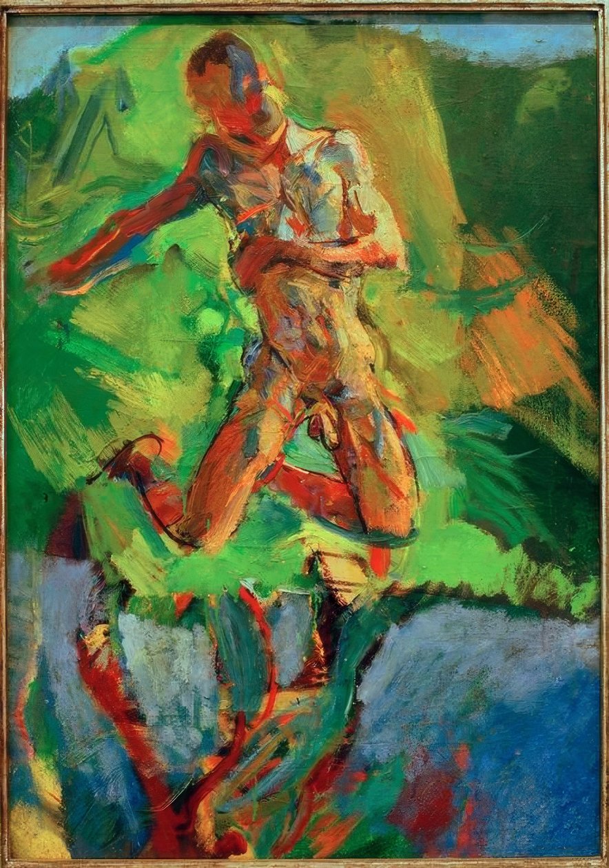 Narciso arrodillado de Anton Kolig