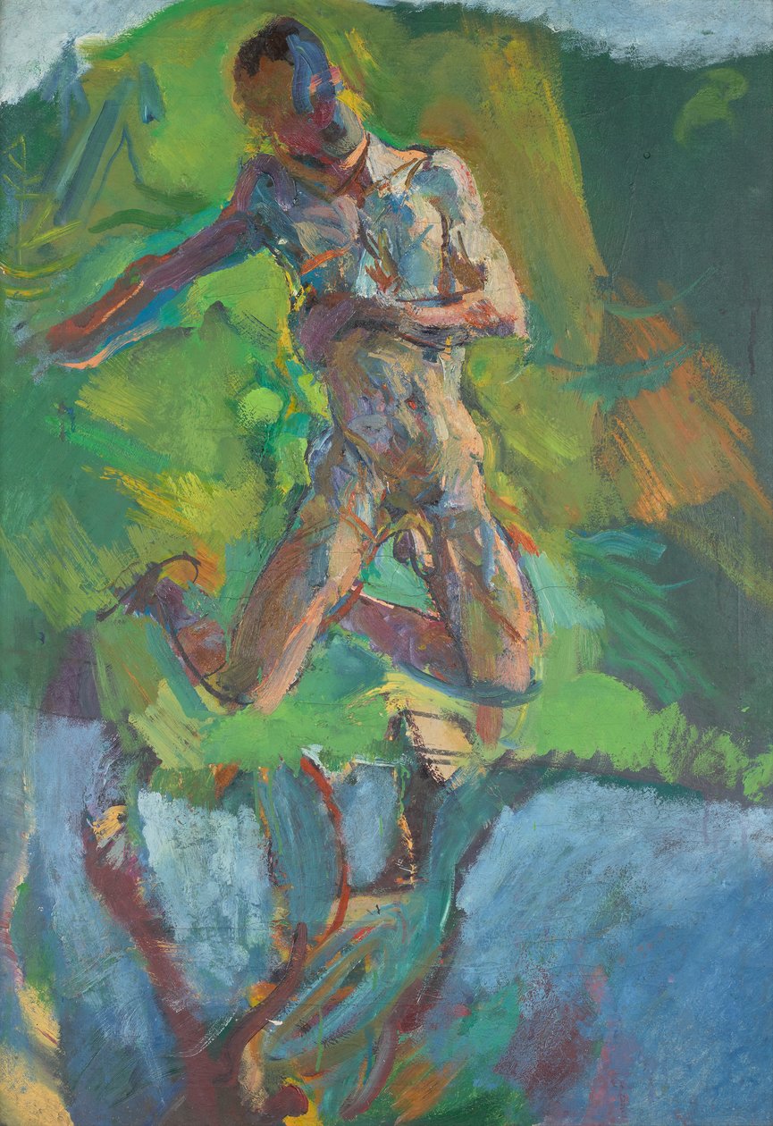 Narciso arrodillado de Anton Kolig