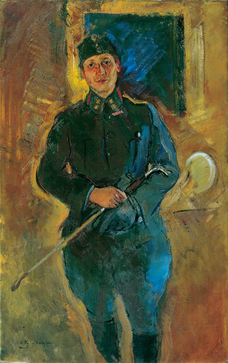 Otto von Aichelburg-Zossenegg como teniente de caballería de Anton Kolig