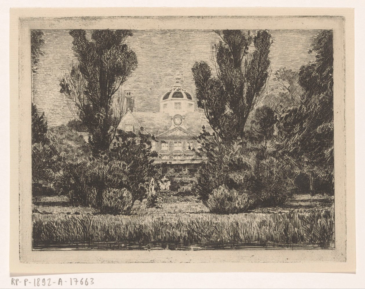 Detrás del Palacio Huis ten Bosch en La Haya de Anton L. Koster