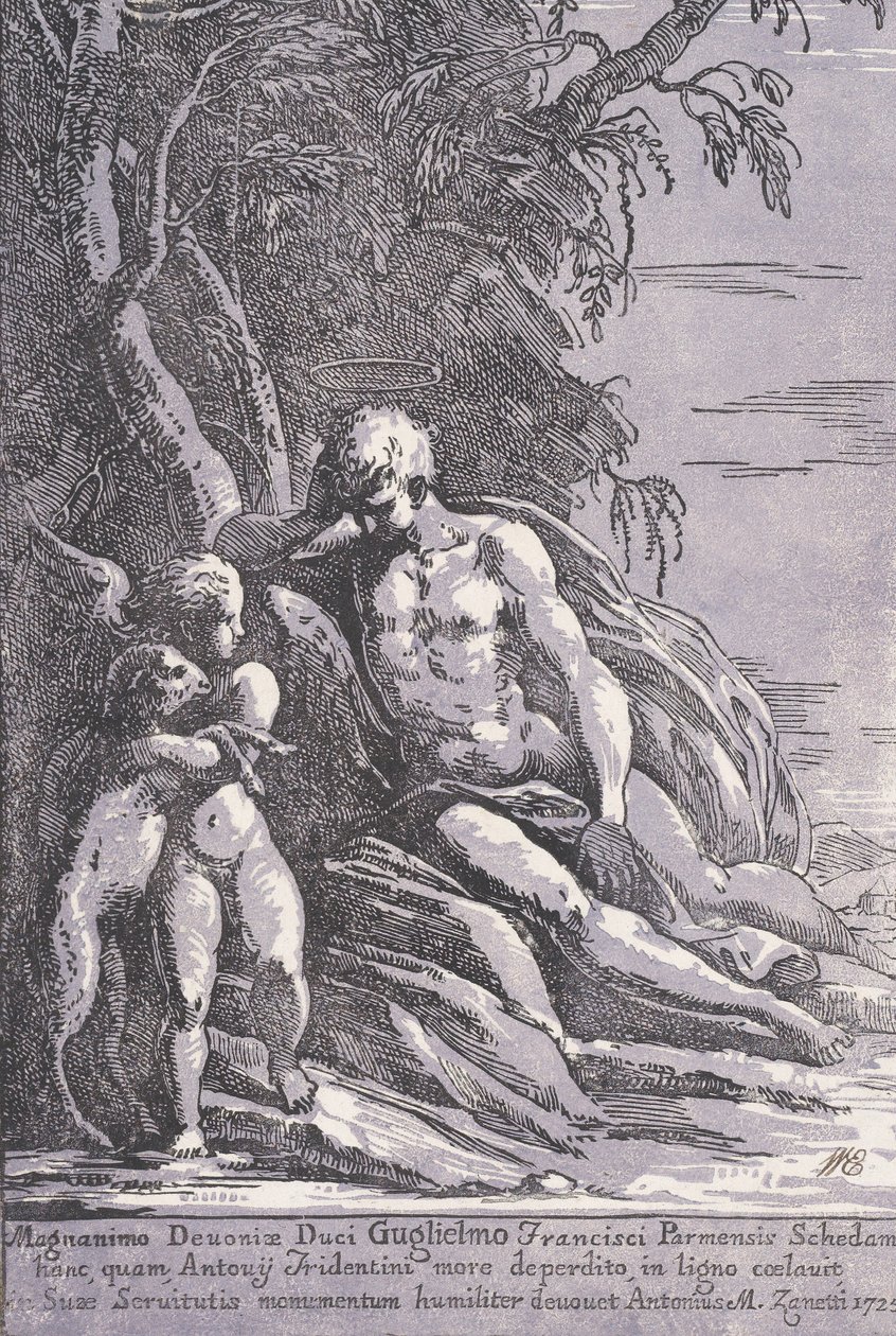 San Juan en el desierto de Anton Maria Zanetti
