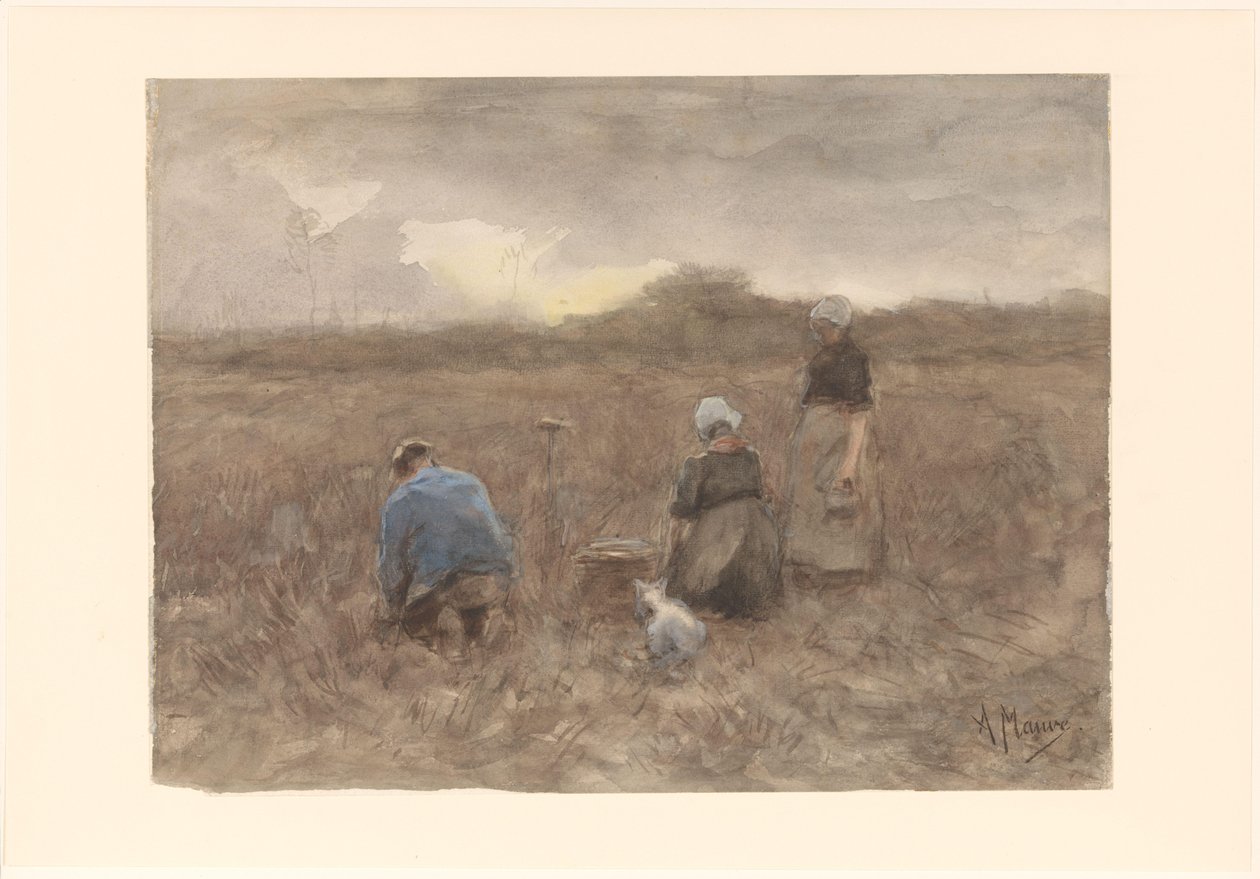 Cosechadoras de patatas de Anton Mauve