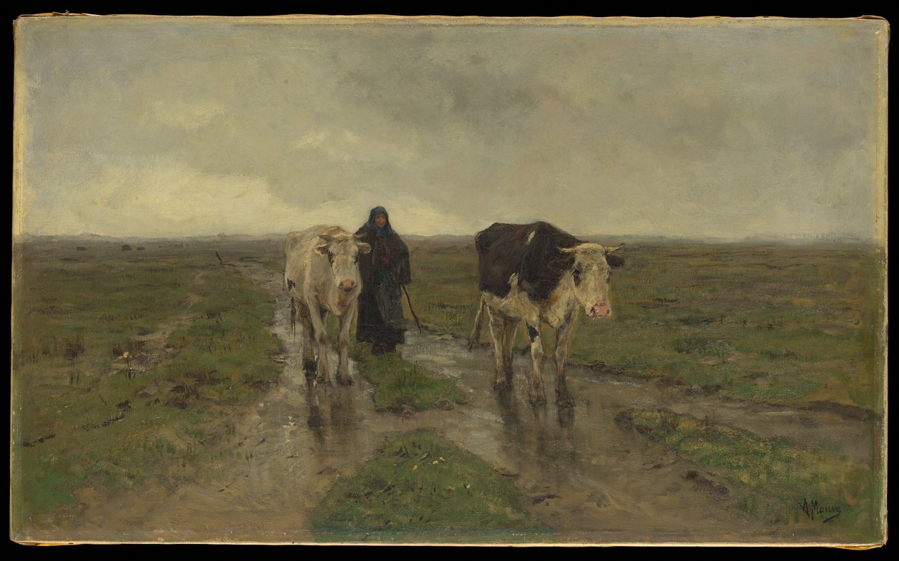 Cambio de pastos de Anton Mauve