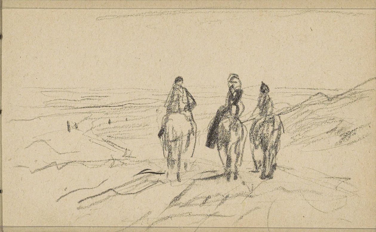 Tres jinetes en las dunas de Anton Mauve