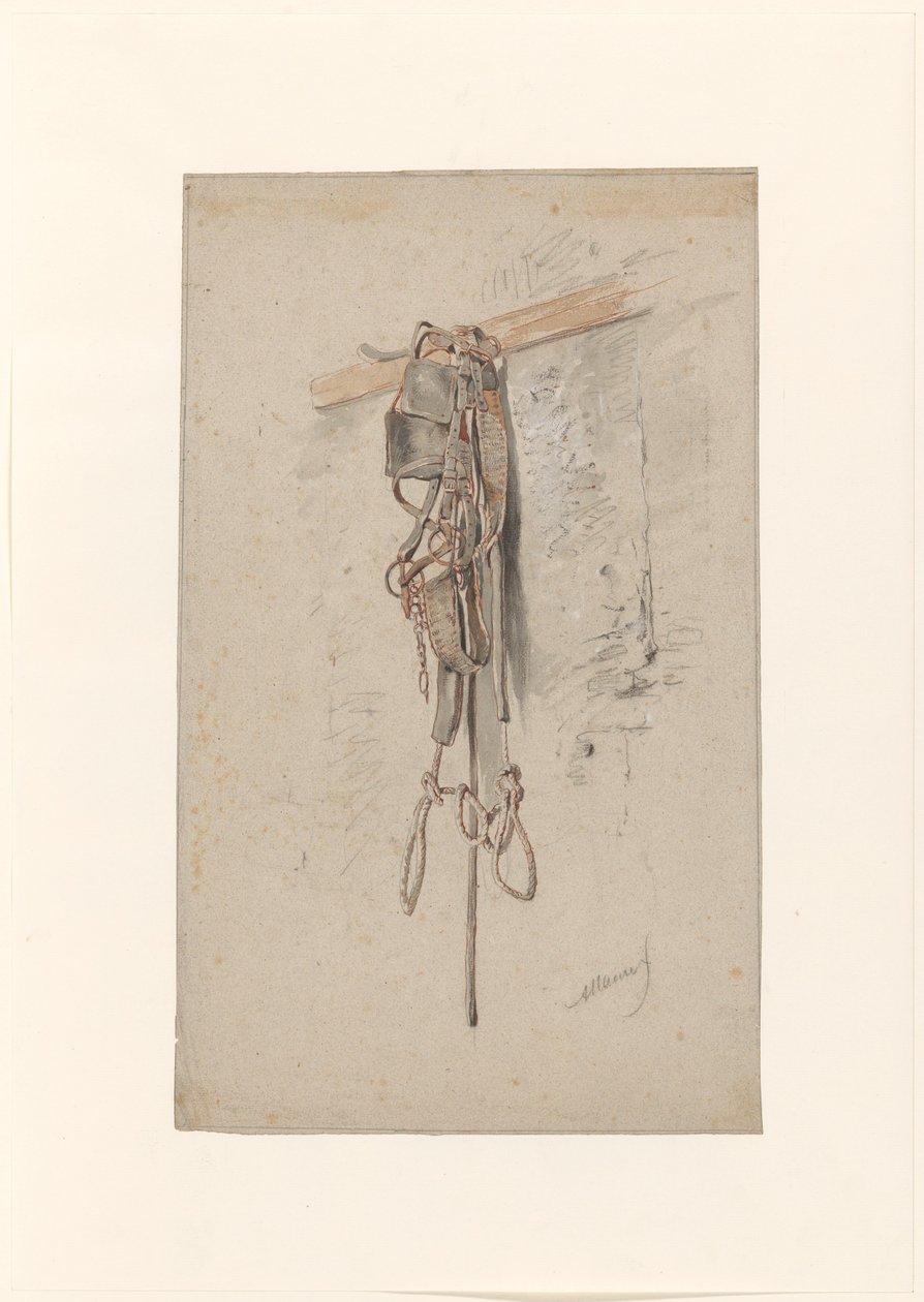 Arnés para caballos de Anton Mauve