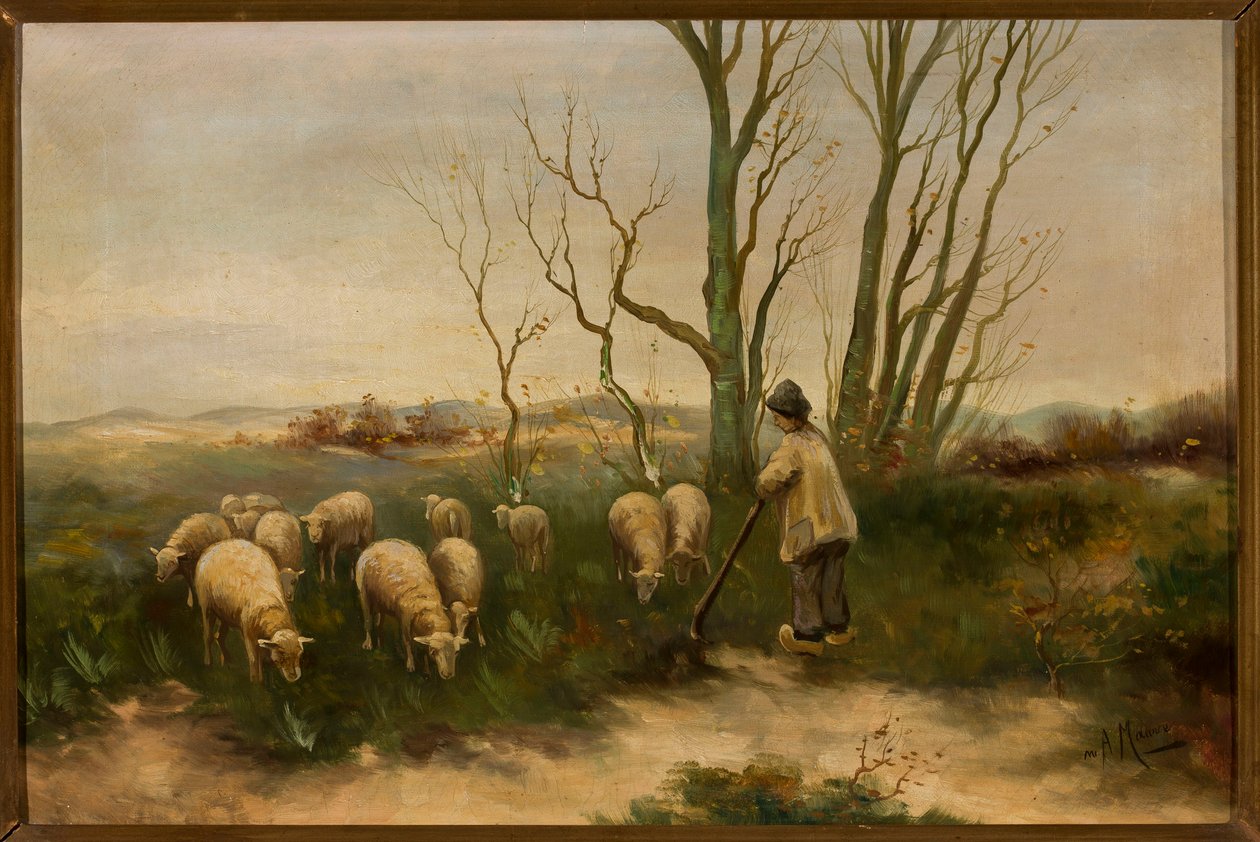 Pastor y ovejas de Anton Mauve