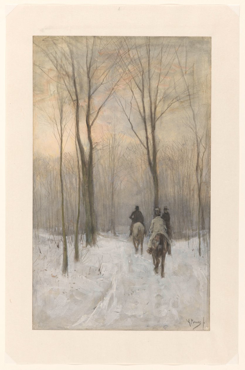 Jinetes en la nieve en el Haagse Bos
Jinetes en la nieve en el Haagse Bos de Anton Mauve