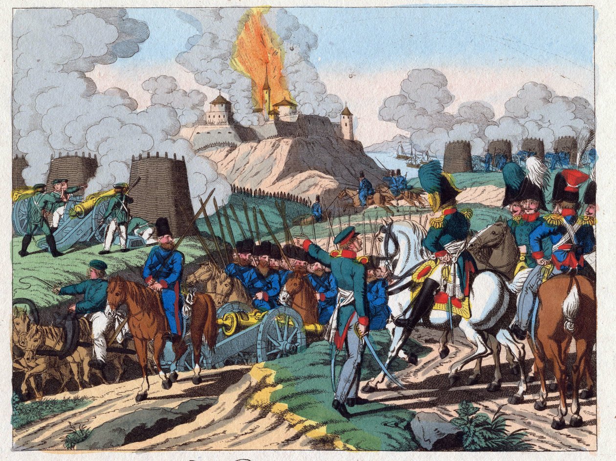 Guerra ruso-turca (1828-29) - El sitio de la fortaleza de Brailov el 7 de junio de Anton Paul Eisen