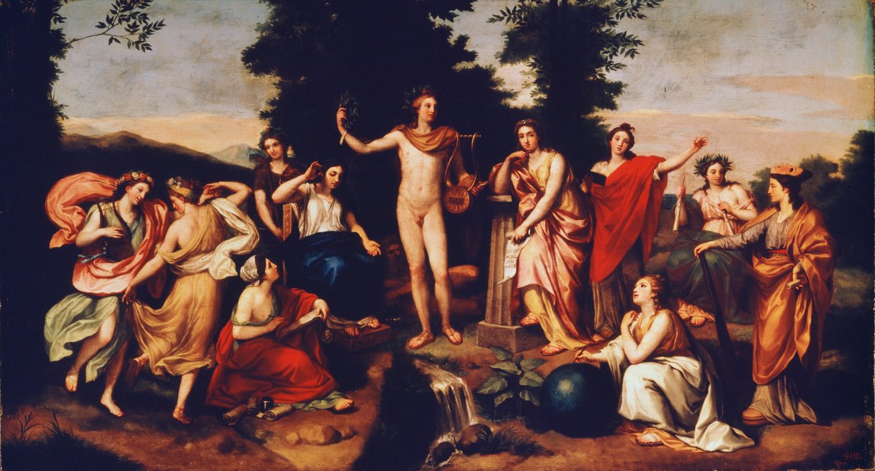 Apolo y las Tres Gracias, c.1750-60 de Anton Raphael Mengs