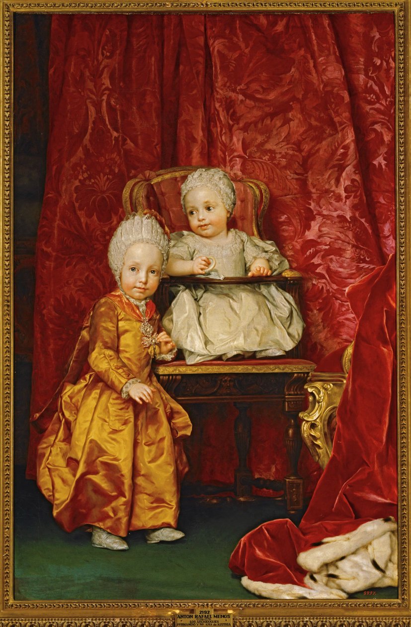 Archiduque Fernando y Archiduquesa María Ana de Austria ... (pintura sobre lienzo) de Anton Raphael Mengs